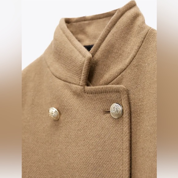 Zara Double breasted wool blend coat - Picture 5 of 10